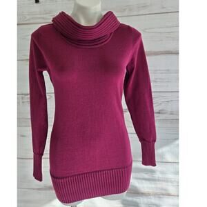 The Limited Cowl Neck Turtleneck Plum Purple Sweater sz Small